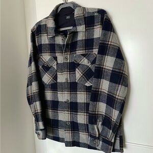 RDI Men’s Plaid Wool-Blend Shirt Jacket | Size L